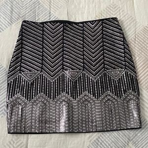 Express Sequin Mini Skirt